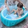 thumbnail image 3 of Tina de baño inflable para bebés, Tina de piscina para baño suave de verano, Tina antideslizante plegable Asiento de lavabo de ducha de baño grueso para bebés, Bañera para bebés (0-46 meses), 3 of 3
