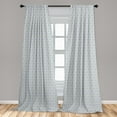 thumbnail image 5 of Ambesonne Geometric Curtains, Culture Floral, Pair of 28"x84", Grey Grey Beige, 5 of 5