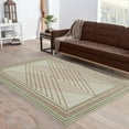 thumbnail image 2 of Casavani - 2'x3' Handwoven Cotton Block Printed Rugs Geometric Brown Area Rugs for Entrance, 2 of 7