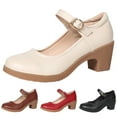 thumbnail image 6 of Mostsola Heels for Women Closed Toe Mary Jane Shoes Wedding Dress Shoes Office Work Pumps Shoes, 6 of 9