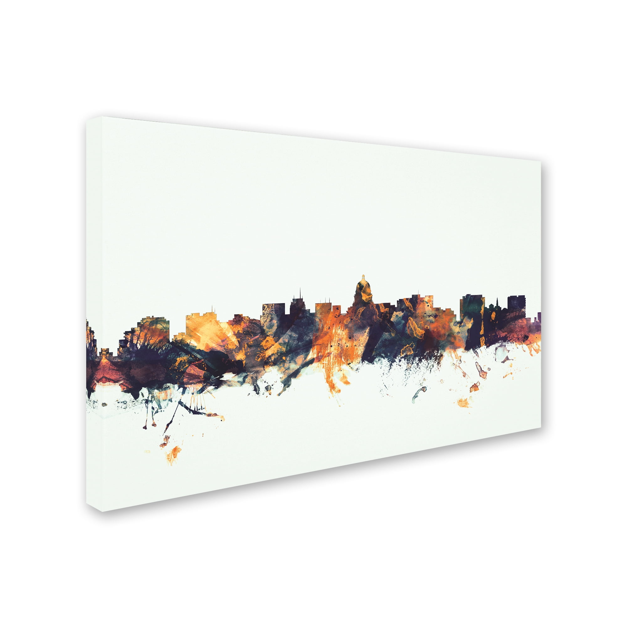 Trademark Fine Art 'Madison Wisconsin Skyline' Canvas Art by Michael Tompsett
