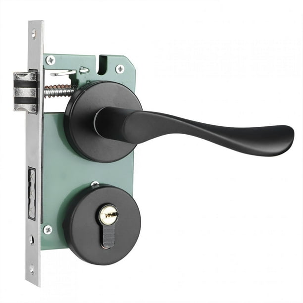 Juego de Manija de Palanca de Bloqueo de Accesorios de Hardware, Juego de Cerraduras de Puerta de Resistencia Al Desgaste, Negro para la la Sala de Estar de la Sala de Estar en Casa