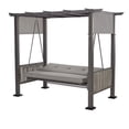 thumbnail image 4 of Garden Winds Custom Fit Replacement Canopy Top Cover Compatible with The Wiltshire GB24-309 Wicker Patio Pergola Daybed Swing - Upgraded Performance RIPLOCK 350 Fabric - Slate Gray, 4 of 13
