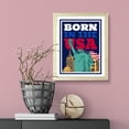 thumbnail image 4 of Designs ByLITA Born in the USA, 5 x 7 Wooden Wall Print (Framed) | USA Patriotic Decoration, 4 of 6