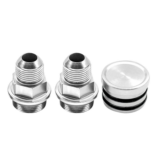 relayinert Block Plugs Engine Adapter Breather Fitting Blocks Adapters Fittings Accessory Black Red Vehicle Mountings Connector Silver