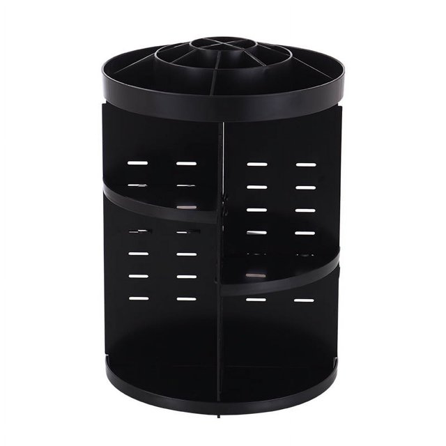 Caja De Almacenamiento De Maquillaje De Acrílico, Almacenamiento De Maquillaje Giratorio De 360 °, Almacenamiento De Maquillaje De Joyería Cosmética, Caja De Almacenamiento De Maquillaje Multifuncional, Maquillaje De 7 Capas, Negro oso de fresa Electrónica