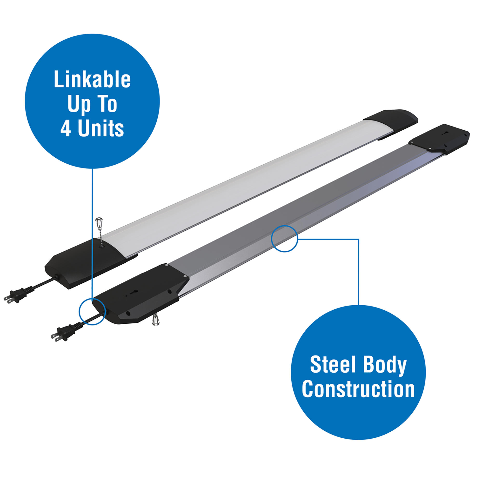 Hyper Tough 5500-Lumen 4 ft LED Shop Light photo 5