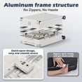 thumbnail image 5 of Luggage Aluminium Frame PC ABS Hardshell Suitcase with Spinner Wheels TSA Lock Zipperless Luggage 28 inch White, 5 of 9