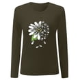 thumbnail image 3 of Kayannuo Fall Tee Shirts for Women Print Floral Graphic Round Neck Long Sleeve Ladies Tops and Blouses Casual Women Summer Printing Long Sleeve Shirt Casual Tops Blouse, 3 of 5