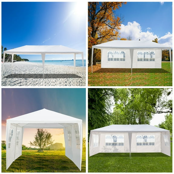 2021 Upgraded Outdoor 10 x20 ft Canopy Tent, enyopro Waterproof Party Wedding Tent with 4 Removable Sidewalls, Foldable UV Protection Gazebo Tent for Party Events Beach BBQ Pavilion, B050
