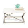 thumbnail image 1 of Steve Silver Zurich Carré Blanc Faux Marbre Mixte Table de Cocktail, 1 of 5