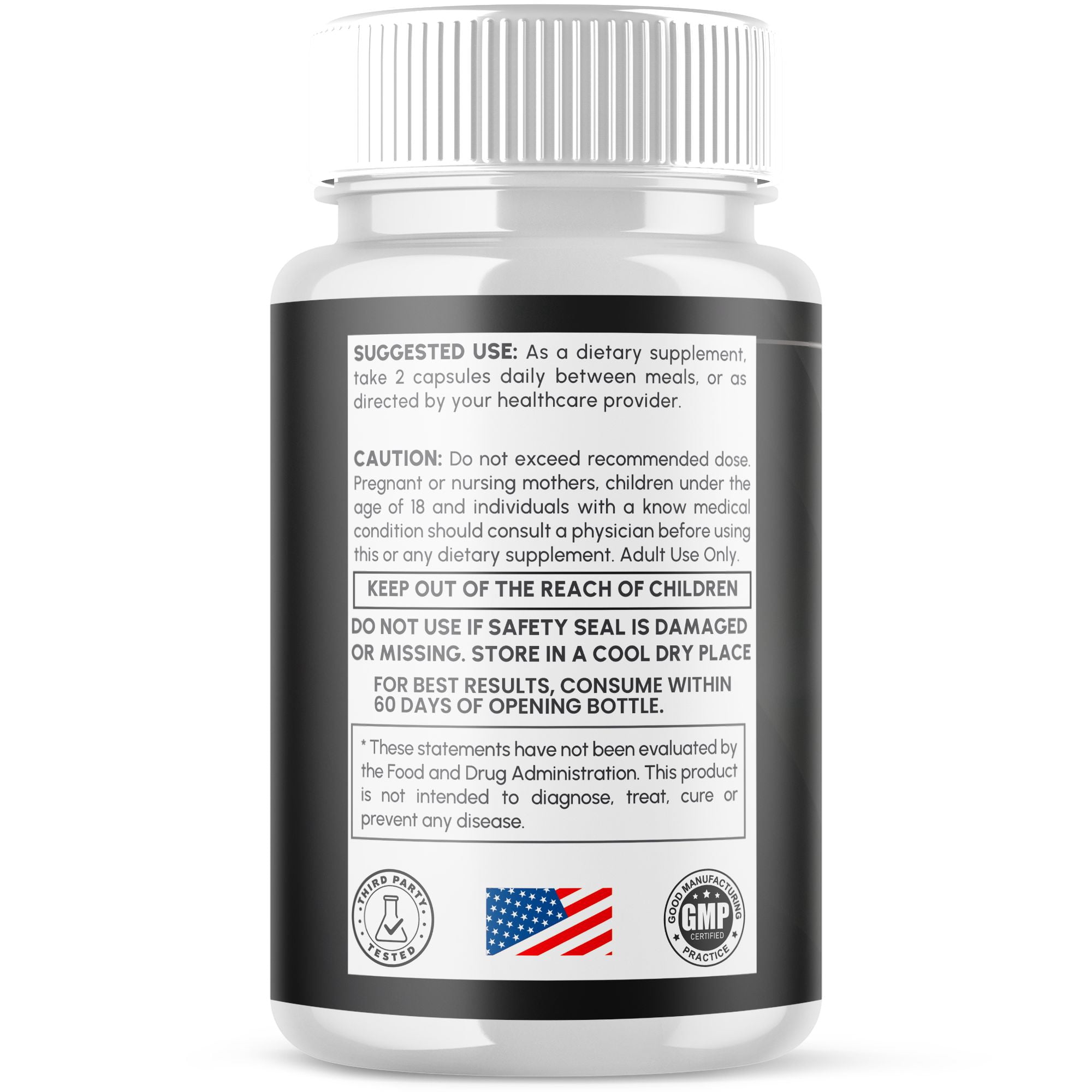 Alpha Rock Advanced Formula Natural Supplement Pills for Max Strength AlphaRock 120 Capsules