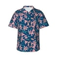 thumbnail image 2 of Picia Lilies Flowers Gentle Cotton Regular Fit Short Sleeve Casual Hawaiian Shirt for Men-X-Large, 2 of 9