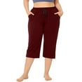 thumbnail image 1 of Pantalones capris de talla grande para mujer, pantalones casuales de salón, pantalones palazzo de cintura alta, pantalones de verano para vacaciones en la playa con bolsillos, 1 of 4