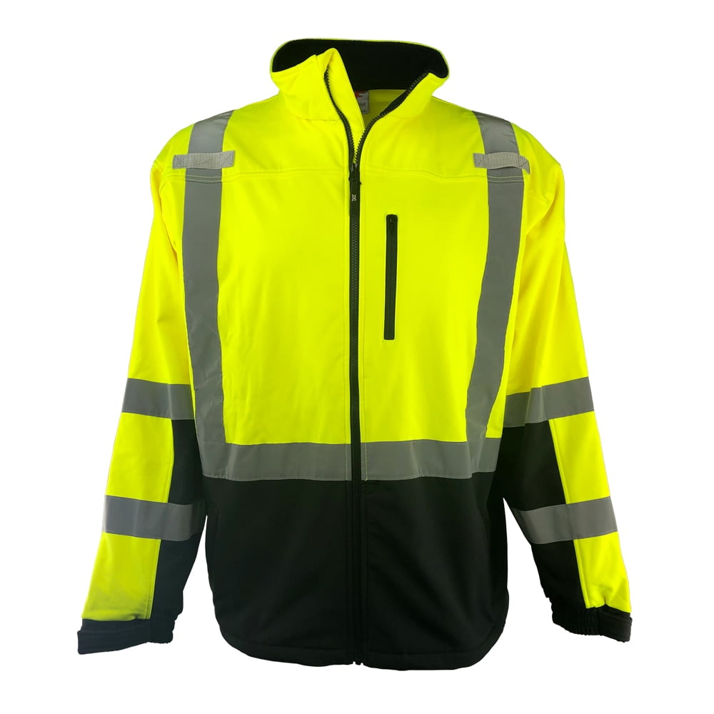 Workforce Hi Vis Safety Soft Shell Jacket Full Zip ANSI CLASS 3 Men's