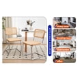 thumbnail image 6 of Dining Chairs Set of 2, Rattan Side Accent Chairs with Legs, Modern Century Breuer Designed Chairs, Upholstered Dining Living Room Kitchen Chairs, 6 of 9