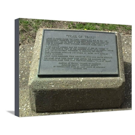 University Park Conway Ar Cherokee Trail of Tears Memorial Overlooking the Arkansas River, Cadron Settlement Park, Conway Stretched Canvas Print Wall Art ()