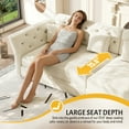 thumbnail image 4 of LLappuil 100" Pull Out Sofa Bed King Size, Loveseat Sleeper Sofa Couch Convertible Sofa Bed, Velvet Sofa for Living Room Beige, 4 of 10