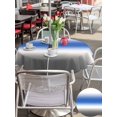 thumbnail image 5 of Outdoor Tablecloth with Umbrella Hole for Patio/Picnic/Party/Camping, Ombre Grey Blue Waterproof Table Cloth Round Cover Washable, Modern Abstract Art Gradient (Dia 60"), 5 of 9