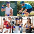 thumbnail image 5 of Conjunto de diadema y muñequeras deportivas de algodón, conjunto de diadema antiesguinces y altamente elástica absorbente del sudor, accesorios de fitness para hombres y mujeres, 5 of 5