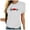White, variant on fartey Graphic Top for Women Summer Heartbeat ECG Heart Print Casual Tshirts 2023 Roomy Comfy Crewneck Short Sleeve Blouses