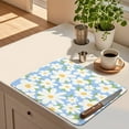 thumbnail image 3 of Daisy Flower Dish Drying Mat 18x24 Inch Spring Floral White High Absorbent Microfiber Pad for Kitchen Counter Coffee Bar Decorative Drainer Mat with Soft Fabric for Dishes Cups Utensils, 3 of 6