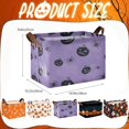thumbnail image 3 of Home Textile Storage, Storage Case - Dienrx Halloween Storage Basket Pumpkin & Pattern Canvas Storage with Handles Rectangle Storage Organizer Cubes for Living Bedroom Home, 3 of 9