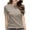Khaki, variant on Ahuyic Womens Plus Size Top,Womens Summer Blouse,Womens Solid Color Shoulder Short Sleeved Round Neck Casual Fashion Mint Green S