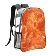 thumbnail image 4 of 16 Inch Transparent Backpack With Lightweight And Durable Design Without Pockets Transparent For Work Business Travel Sports Orangered Marble_1, 4 of 7