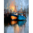 thumbnail image 1 of Qisvanset 12x16 Inch Vibrant Meadow Sunset Oil Painting Canvas Print Wall Art, 1 of 5
