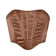 thumbnail image 5 of Elainilye Fashion Shapewear Tank Top Corset Top Sleeveless Strapless Bodyshaper Corset Tube Bandeau Summer Tops Vest,Brown, 5 of 9