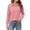 Pink #023, variant on Womens Polo Shirts Long Sleeve Collared Button Golf Work Cute Summer Tops, 2XL