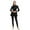 Black, variant on Women Modest Swimsuits Ruffle Full Coverage Arabic 2 Pieces Bathing Suit
