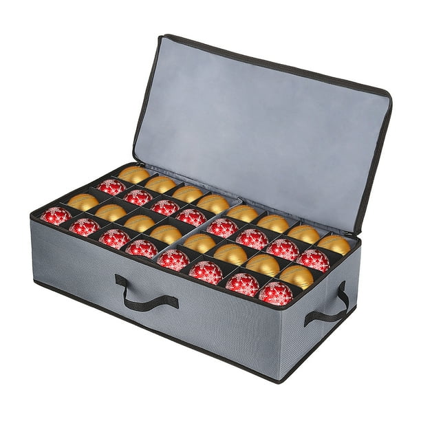 Doolland Underbed Christmas Ornament Storage Box Zippered Closure
