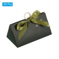 thumbnail image 3 of Unique Bargains Candy Boxes, 30 Pcs Wedding Gift Boxes Paper Box with Ribbon and Wood Ring 6.7 x 3.9 x 3.3 Inch, Dark Green, 3 of 5
