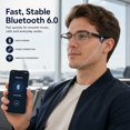 thumbnail image 4 of Genxenon Bluetooth Glasses with Photochromic Lenses for Men and Women,Voice Assistant,Hands-Free Calls,Silvery Metal Half Frame Unisex,Suitable for Meetings and Offices, 4 of 12