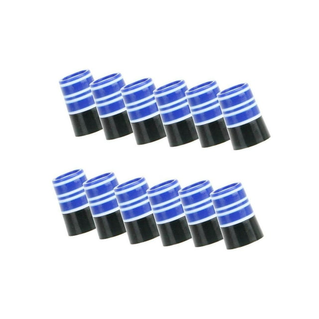 facefd 12Pcs Durable Golf Iron Ferrules for Taper Tip Iron Wedge Size .370 End Caps Blue White