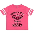 thumbnail image 3 of Inktastic Handpicked for Earth by My Sister in Heaven with Angel Wings Boys or Girls Toddler T-Shirt, 3 of 5