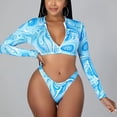 thumbnail image 4 of Cómodo traje de baño de dos piezas con estampado de bikini elegante para mujer Traje de baño Traje de baño Conjunto de ropa de playa OAVQHLG3B Store lin121212, 4 of 4