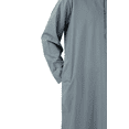 thumbnail image 4 of Hijaz Light Gray Men's Formal Arabian Thobe Cotton Kaftan Kandura With Pockets-XXXXL, 4 of 4