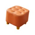 thumbnail image 4 of Taburete cuadrado pequeño, taburete para pies, muebles estables, taburete elegante para cambiar zapatos, reposapiés para entrada, sala de juegos, Naranja, 4 of 8
