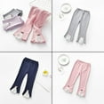 thumbnail image 4 of BULLPIANO Kids Girls Leggings Toddler Baby Footless Skinny Pants Little Girls Bow Legging Trousers 1-8 Y, 4 of 4