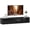 Black, variant on HOMCOM Wall Mounted TV Stand with Storage, Floating Media Console, White