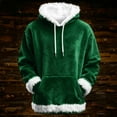 thumbnail image 2 of Chandail à Capuchon Vert Blanc Femmes Hommes Femmes Automne Hiver Couleur Unie Décontracté Chandail Tenue de Sport Chandail à Col Rond Chandails Femmes, 2 of 4