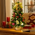 thumbnail image 5 of Risehigh Mini Christmas Trees with Lights and Ornament 24'' Christmas Decoration Indoor Outdoor, 5 of 9