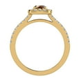 thumbnail image 3 of 0.75 CT TW Champagne & White Diamond Cushion Halo Wedding Ring in 14K Gold (F,VS1), 3 of 5