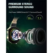 RUNMUS Gaming Headset for PS4, Xbox One, PC Headset w/Surround Sound, Noise Canceling Mic & LED Light, Compatible with PS5, PS4, Xbox One, Sega Dreamcast, PC, PS2