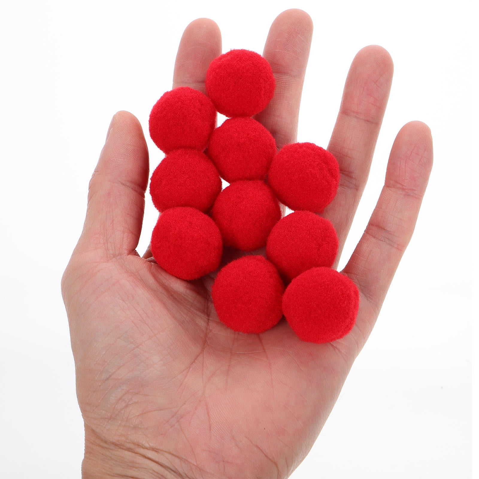 Luxshiny Plush Red Craft Pom Poms Soft for Holiday Christmas Decorations and Festive Projects