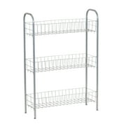 Household Essentials Slim Storage Cart, 3 Shelf Storage Cart with Wheels, Perfect for Laundry Rooms, Bathrooms, Pantries, Kitchens and More