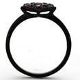 thumbnail image 3 of Black Stainless Steel Purple Women's Ring Anillo Para Mujer, 3 of 5